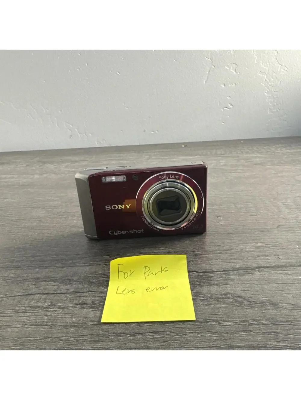 Sony Cybershot DSC-W370 14.1MP 7X Zoom Digital Camera FOR PARTS LENS ERROR